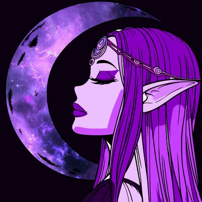 a realistic moon elf