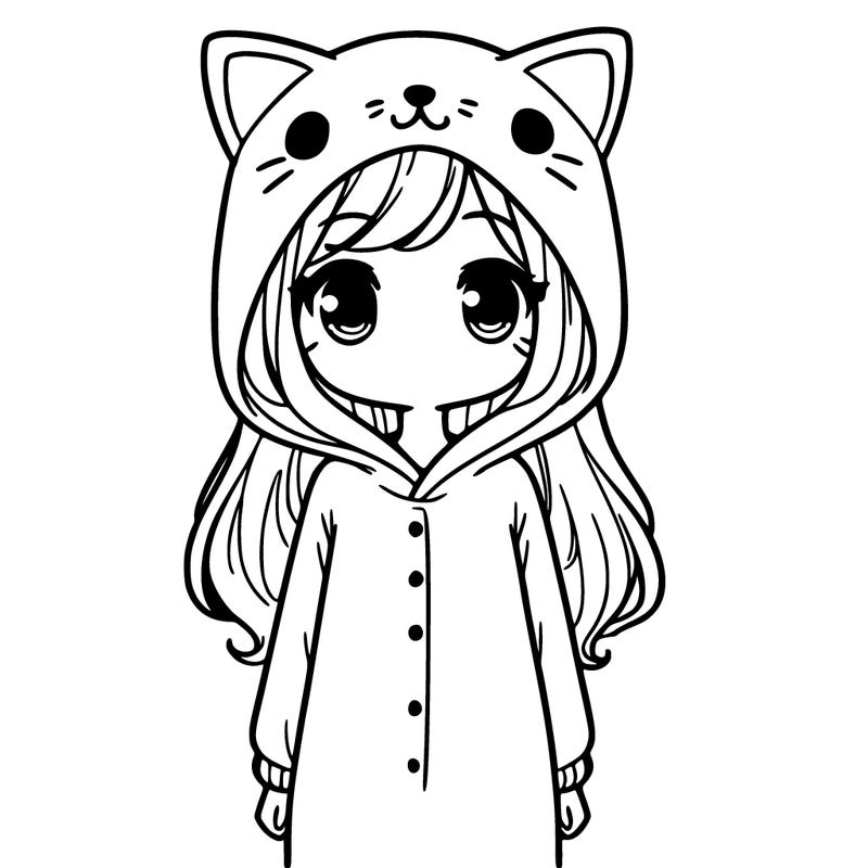 a girl warning a cat wonesie