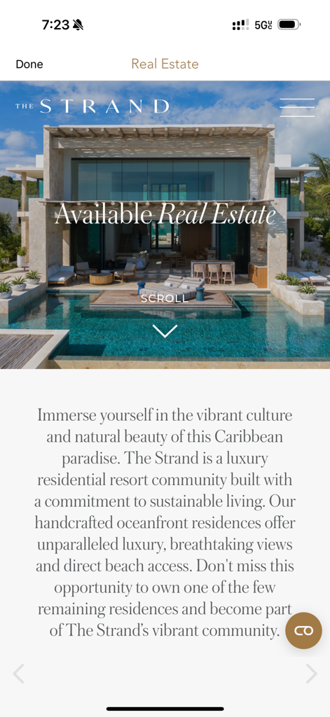 Luxury oceanfront villa and pool at The Strand Turks and Caicos