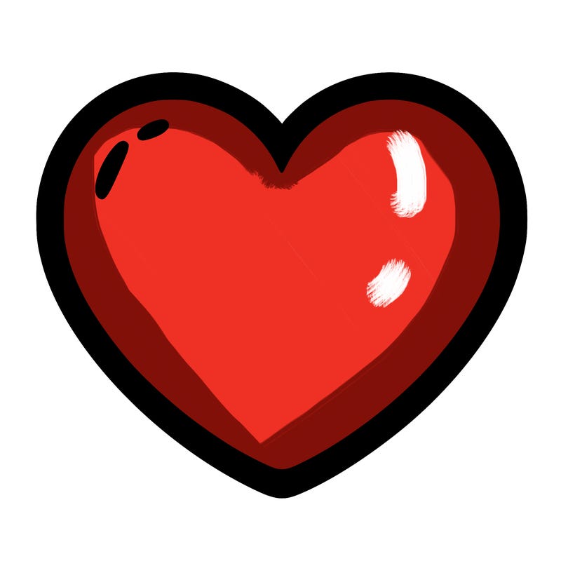 a blank heart