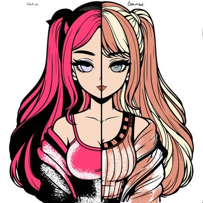 realistic girl split