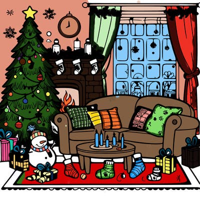 christmas living room