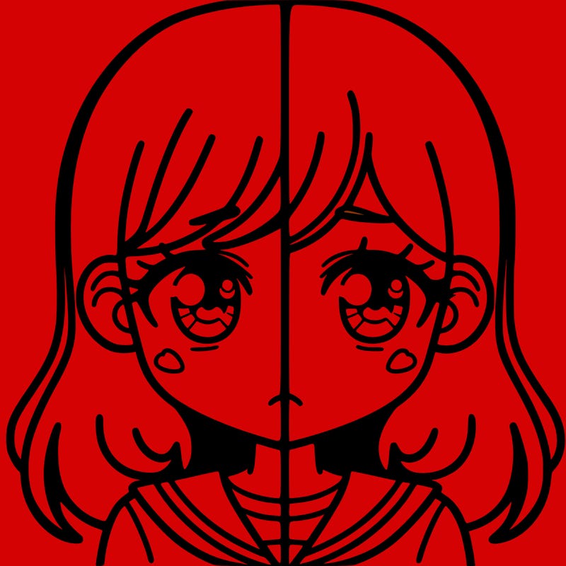 a split of a girl