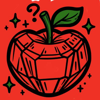 very shiny crystal apple