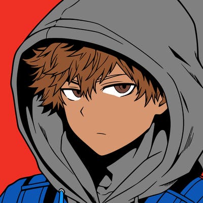 anime guy in hoodie