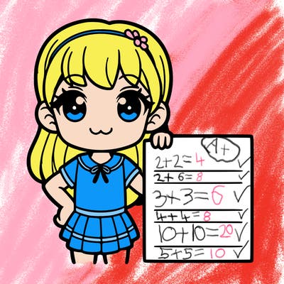 a girl with a blank sine