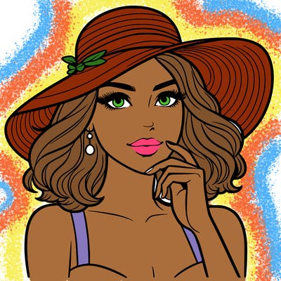 beautiful woman in hat