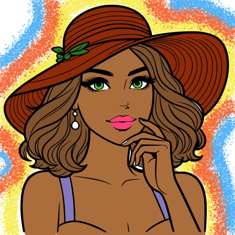 beautiful woman in hat