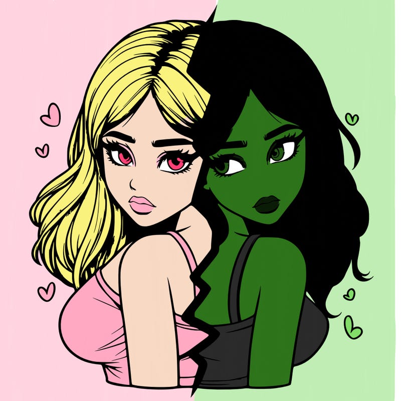 realistic girl split