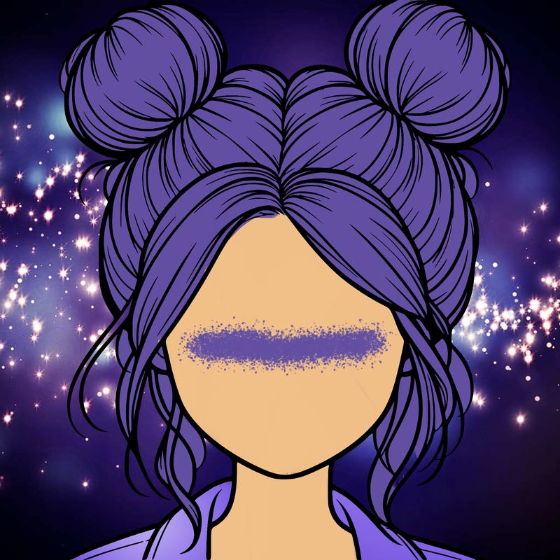 realistic girl with buns on the top of her hair