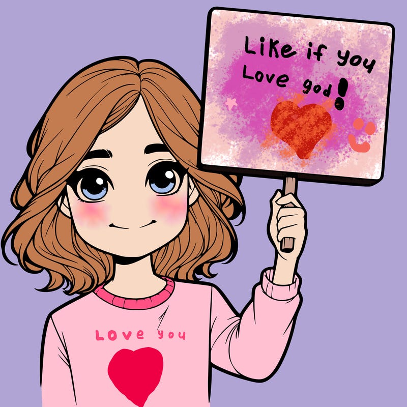 realistic girl holding up a sign