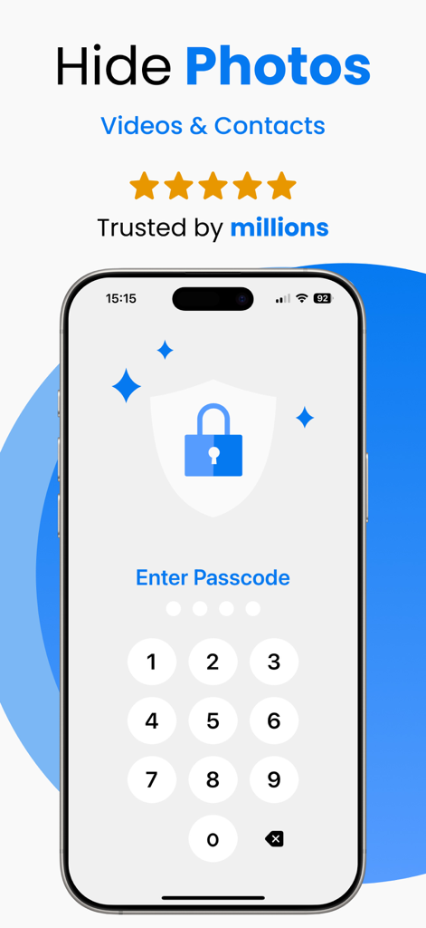 Hidden Folder - KYMS &  KYCALC - Numeric passcode screen for a secure photo vault app