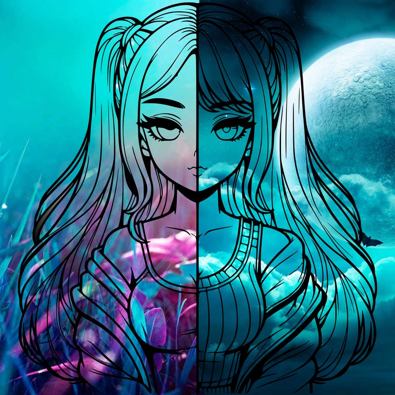 realistic girl split