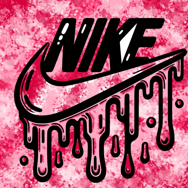 dripping nike logo