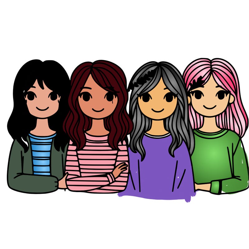 4 friends who are girls