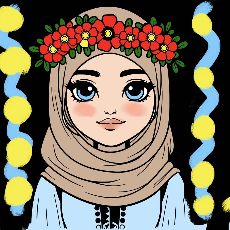 realistic girl with flower crown