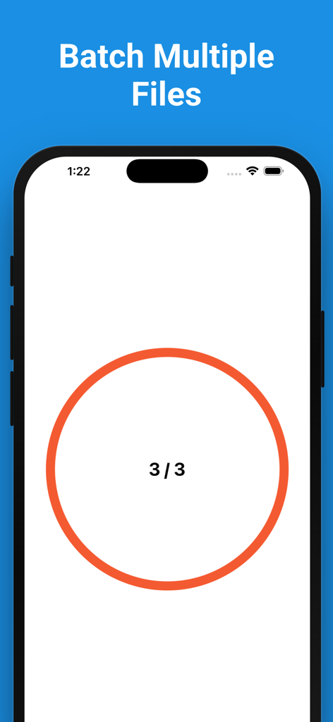 Video Converter MP4 - Uno screenshot dell'interfaccia dell'app Video Converter MP4 che mostra la funzione batch per file multipli con un indicatore di avanzamento