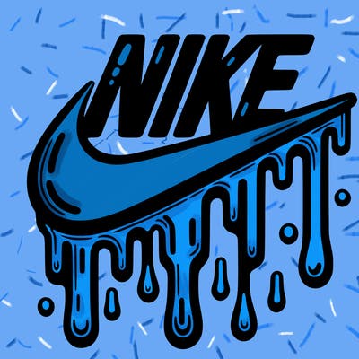dripping nike logo