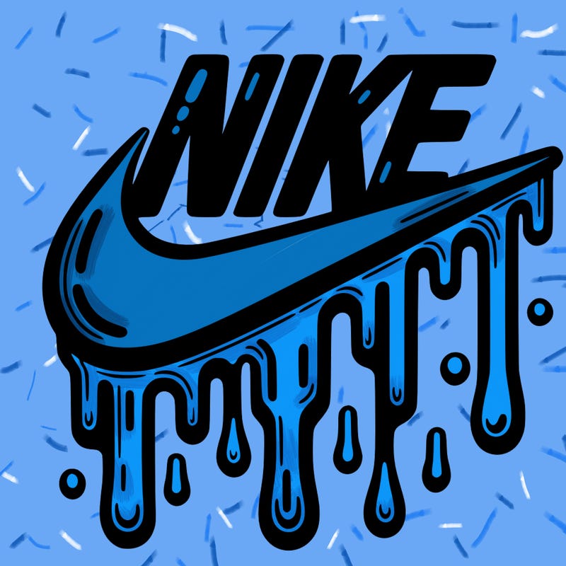 dripping nike logo