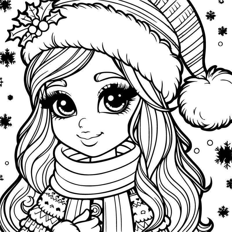 realistic girl christmas