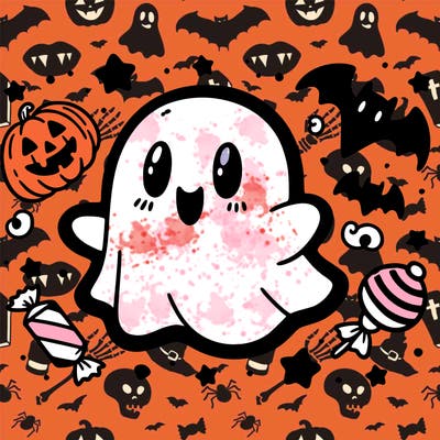 halloween cute little ghost