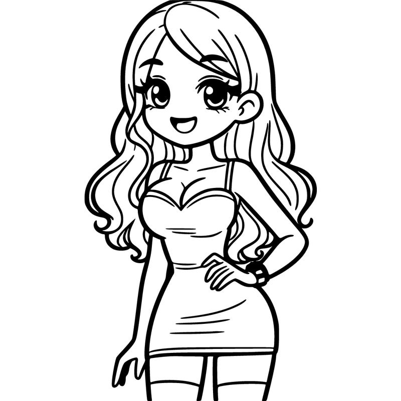 girl wearing tight dress smiling