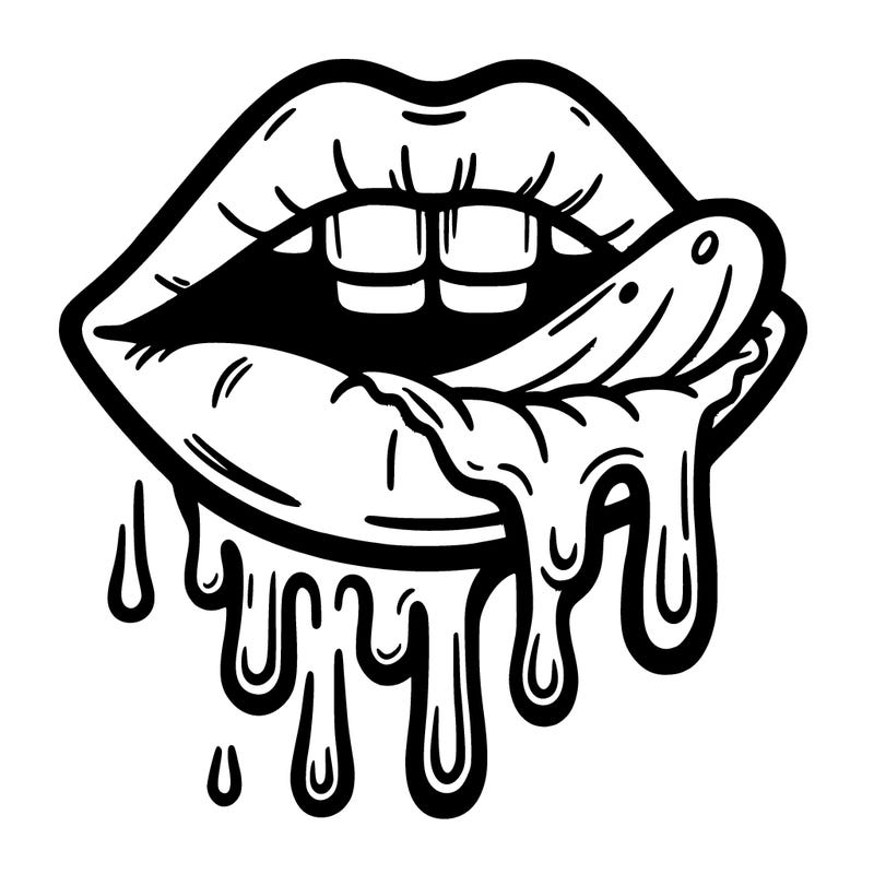drippy lip bite