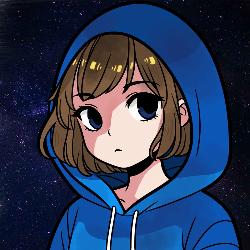 girl with short hair in hoodie