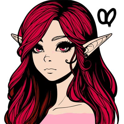 elf girl realistic dark fantasy