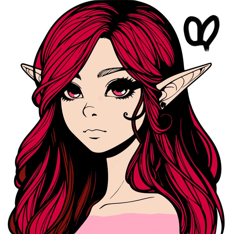 elf girl realistic dark fantasy