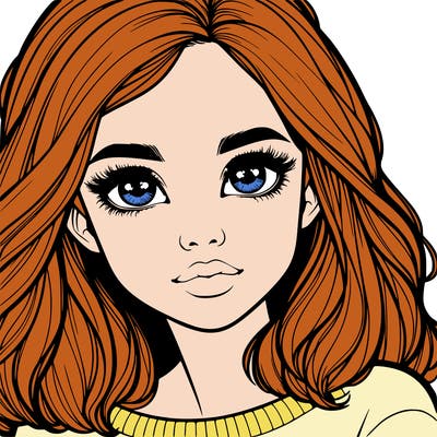 realistic girl whith cute eyes