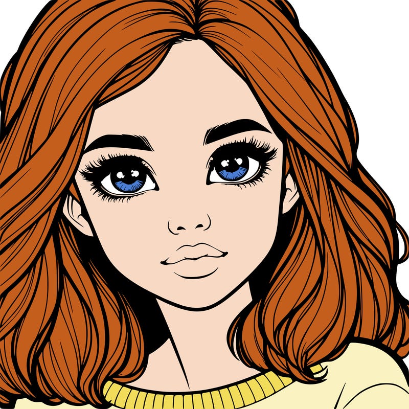 realistic girl whith cute eyes