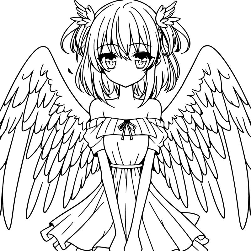 female manga character with wings