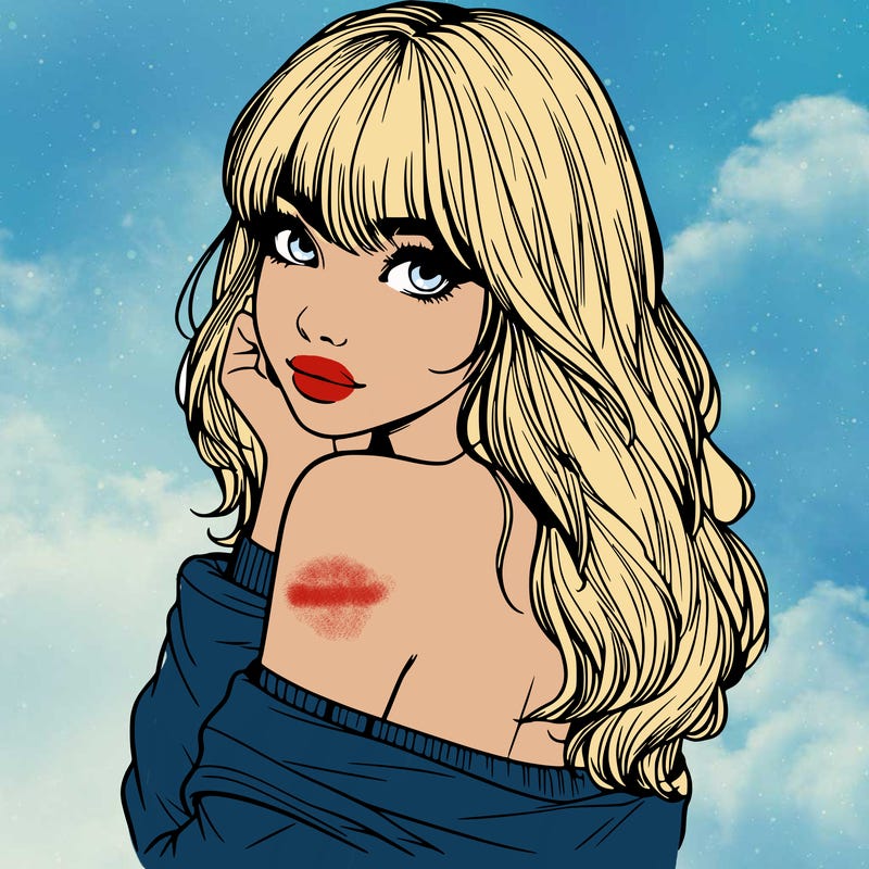 realistic girl with bangs looking over her shoulder