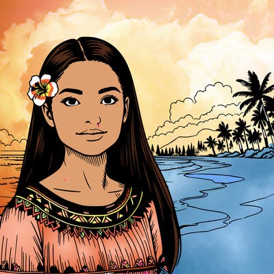 realistic girl from hawaii