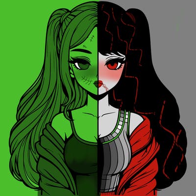 realistic girl split