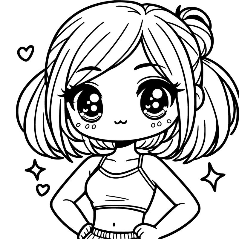 cute girl with crop top