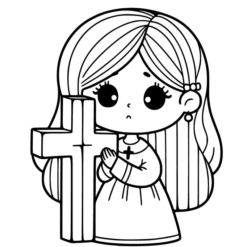 girl with cross