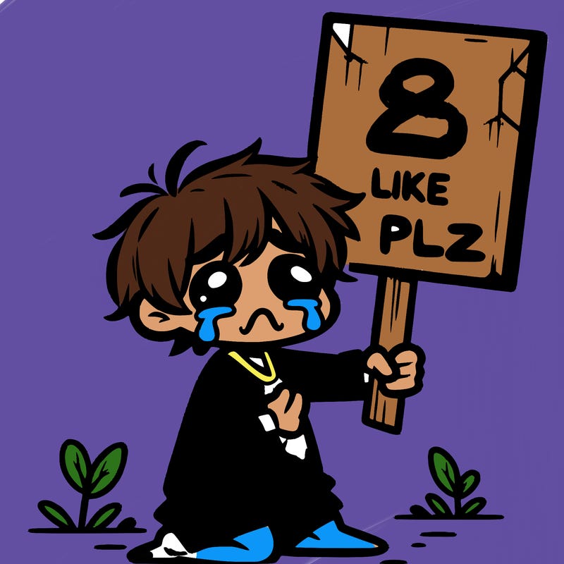 small poor toddler crying with sign that says 2 like plz