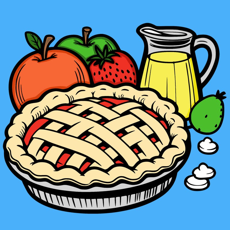 a pie of food