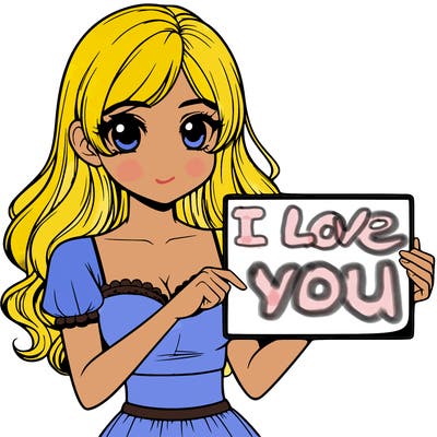 realistic pretty girl holding blank sign