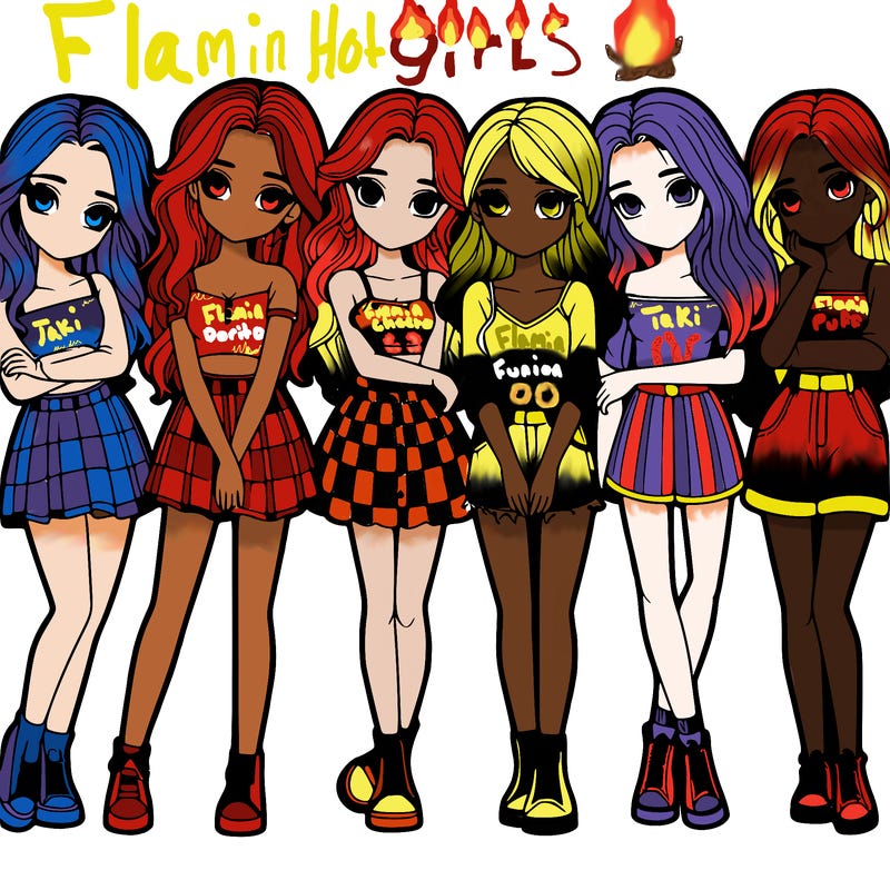 a group of girls realistic