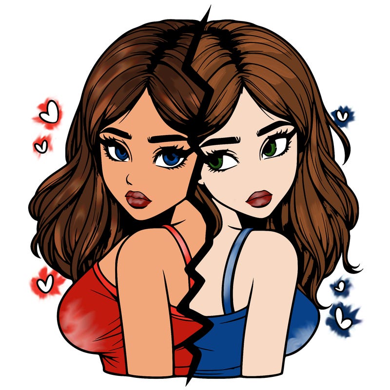 realistic girl split