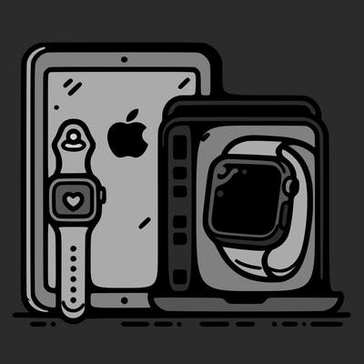 iphone with the newest ipad with an apple watch with a macbook