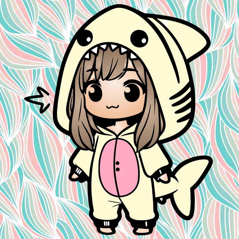 girl in shark onesie