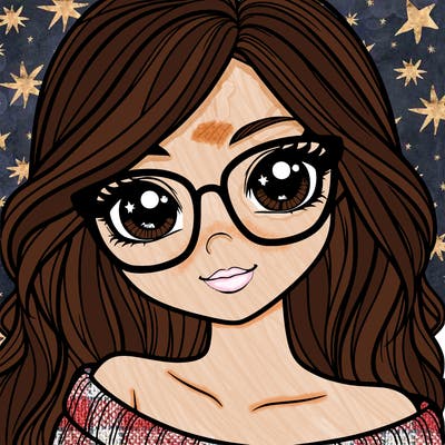 girl with beautiful eyes, hair, and glasses