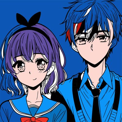 manga girl and boy