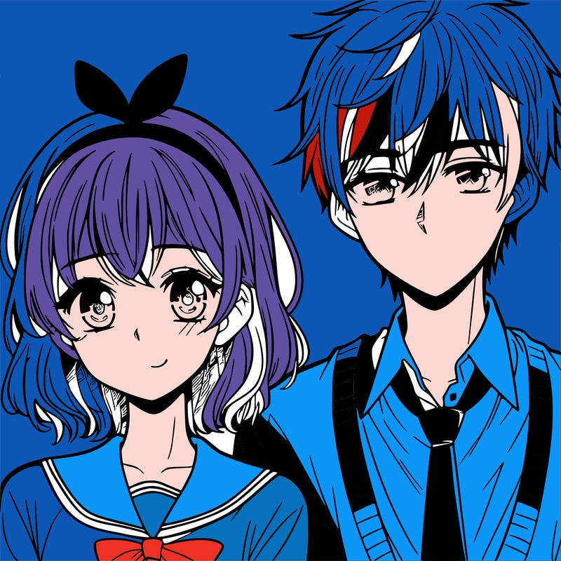 manga girl and boy