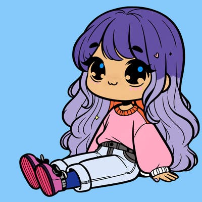 cute girl in comfy clothes