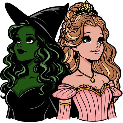 'elphaba and glinda (realistic)